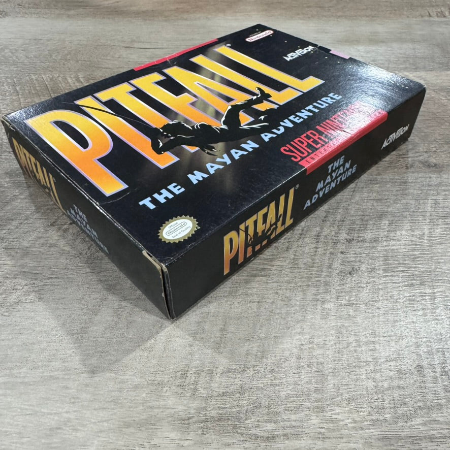 Pitfall: The Mayan Adventure (Super Nintendo, SNES 1991) Complete W/ Clean Box!