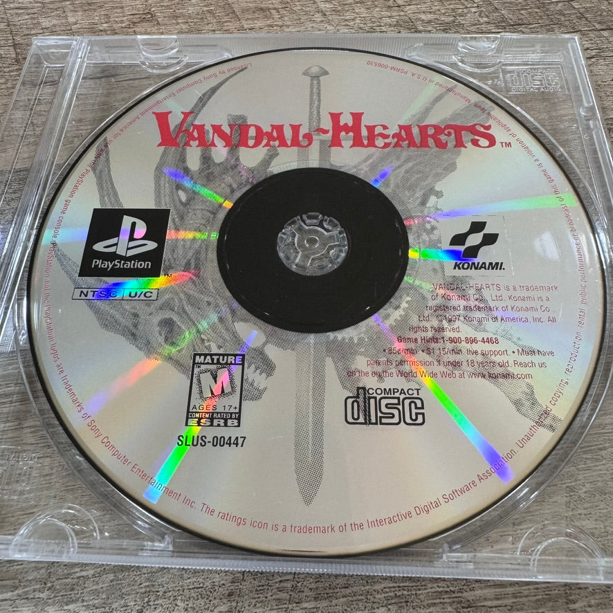 Vandal Hearts (Sony PlayStation 1, PS1 1997) DISC ONLY Clean Condition!