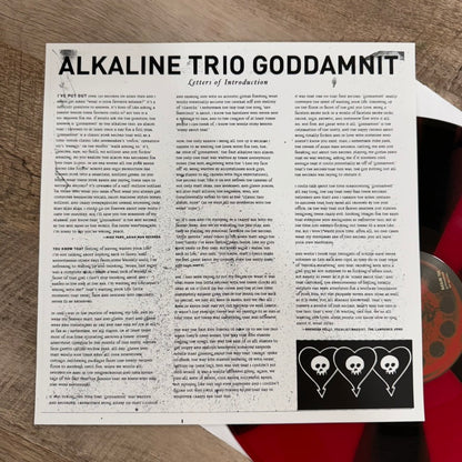 Alkaline Trio - Goddamnit Red & Black PINWHEEL Vinyl Record NEW W/ Insert! Clean