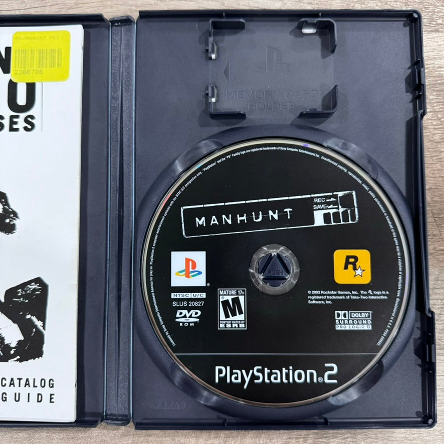 Manhunt (Sony PlayStation 2, PS2 2003) CIB W/ Disc, Manual & Case!