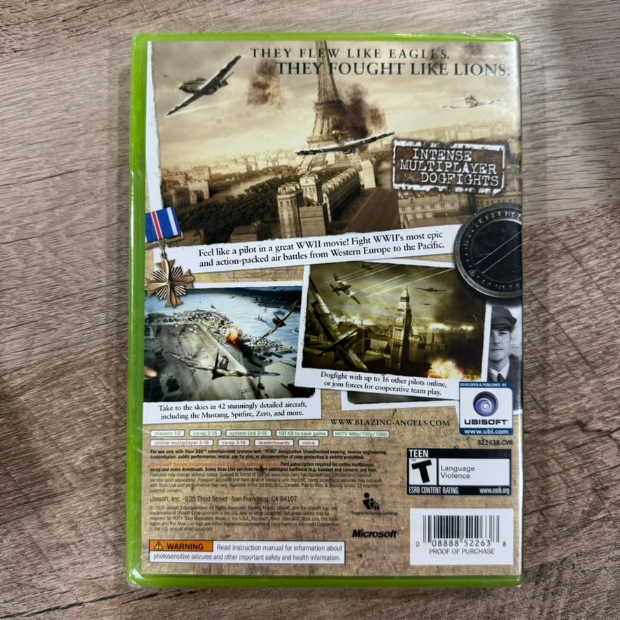 Blazing Angels Squadrons of WWII (Microsoft Xbox 360, 2006) Brand New & Sealed!