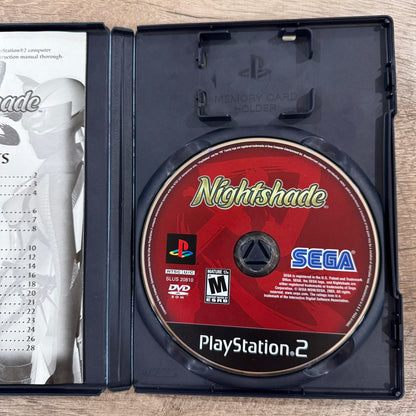 Nightshade (Sony PlayStation 2, PS2 2004) Includes Manual, Disc & Case!🔥