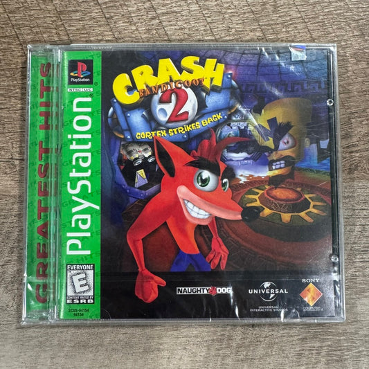 Crash Bandicoot 2 Cortex Strikes Back (GH)(PlayStation 1, PS1 2000) Brand New!