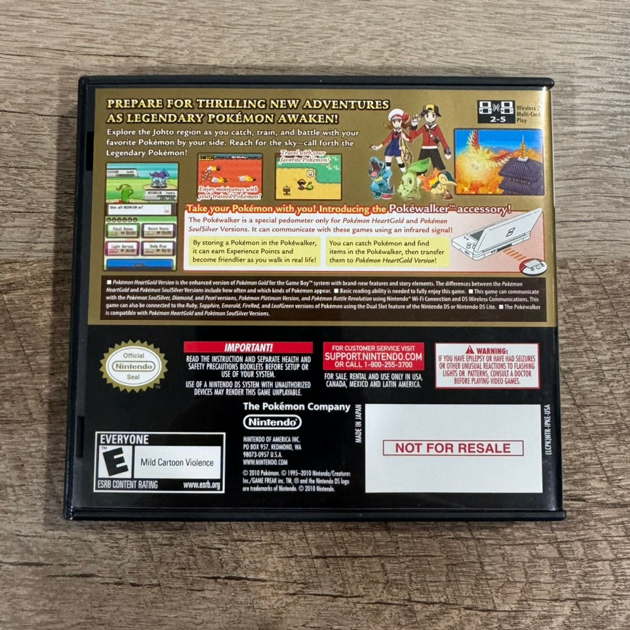 Pokemon HeartGold Version (Nintendo DS, 2010) NICE BOX & CART/Case No Walker!