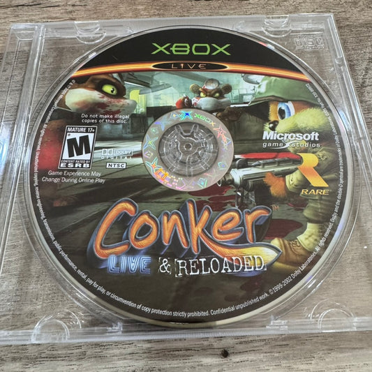 Conker: Live & Reloaded (Microsoft Xbox, 2005) DISC Only Beautiful Condition!🧽