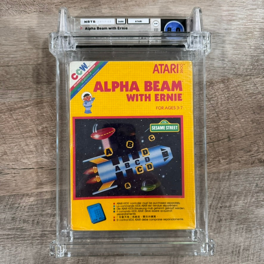 Alpha Beam With Ernie (Atari 2600, 1983) Graded WATA 8.0 A+ SEALED PAL Version!