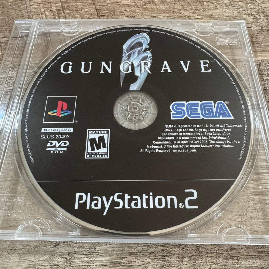 Gungrave (Sony PlayStation 2, PS2 2002) DISC ONLY Very Clean Condition!