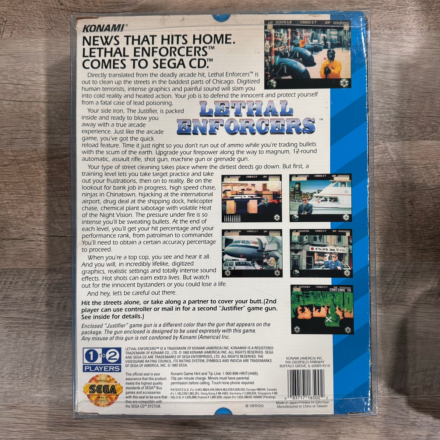 Lethal Enforcers (Sega CD, 1993) CIB & Jawdroppingly CLEAN Mint Gun & MUCH MORE!