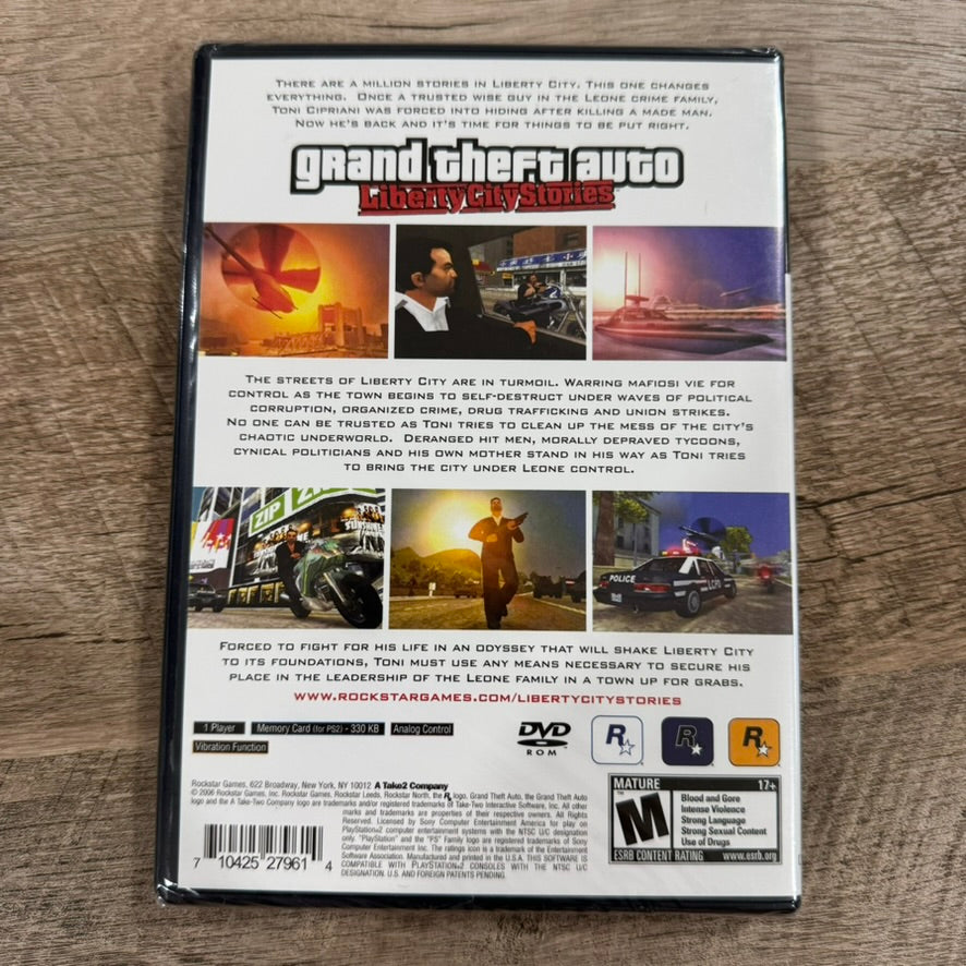 Grand Theft Auto Liberty City Stories (Playstation 2, PS2 2006) Brand New🔥