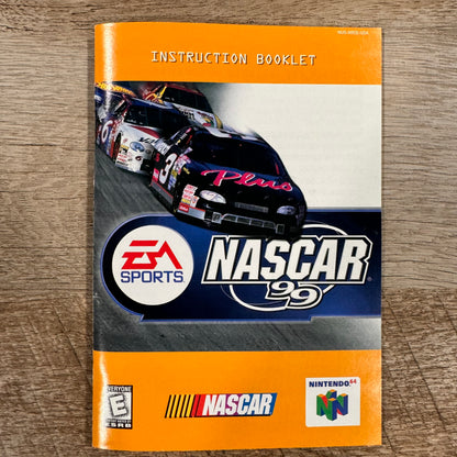 NASCAR 99 (N64 Nintendo 64) CIB Complete In Box W/ Manual, Box & Game! 🔥Clean🔥