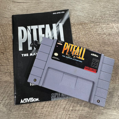 Pitfall: The Mayan Adventure (Super Nintendo, SNES 1991) Complete W/ Clean Box!