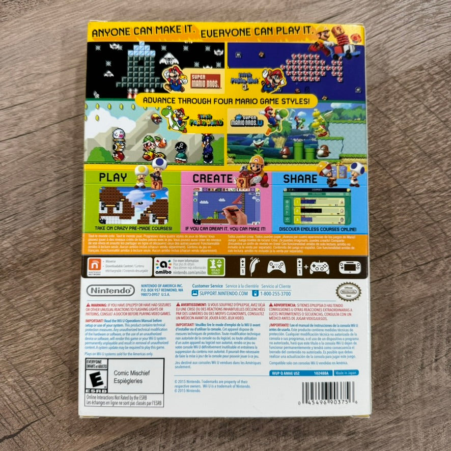 Super Mario Maker Bundle (Nintendo Wii U, 2015)🔥Brand New & Sealed Like Day 1🔥