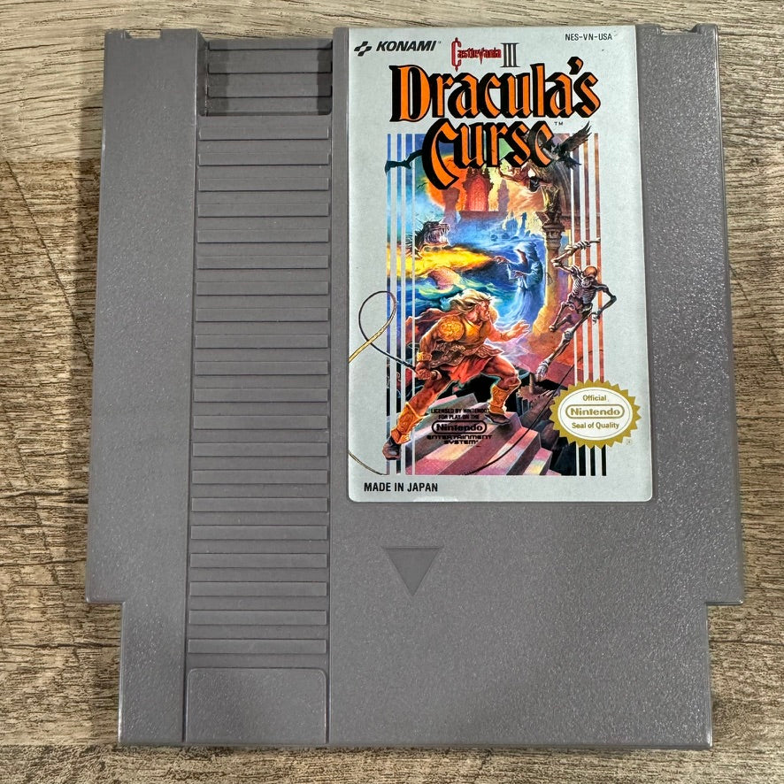 Castlevania 3 III Dracula's Curse (Nintendo NES, 1990) CRISPY CLEAN BOX & Cart!