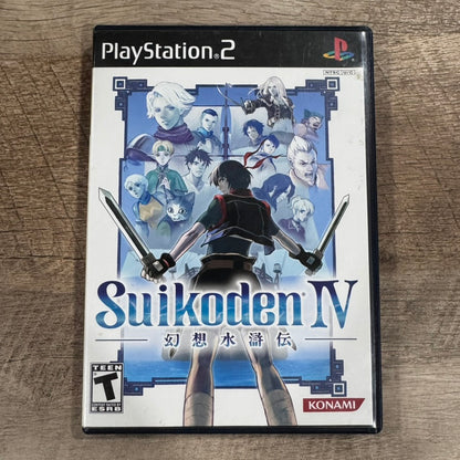 Suikoden IV 4 (Sony PlayStation 2, PS2 2005) CIB W/ Near Mint Manual & Disc!