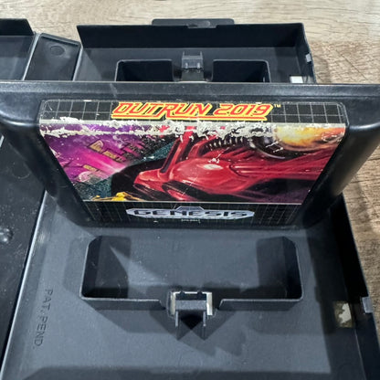 Outrun 2019 (Sega Genesis, 1993) CIB W/ Crispy Manual, HANG TAB, Case & Cart!