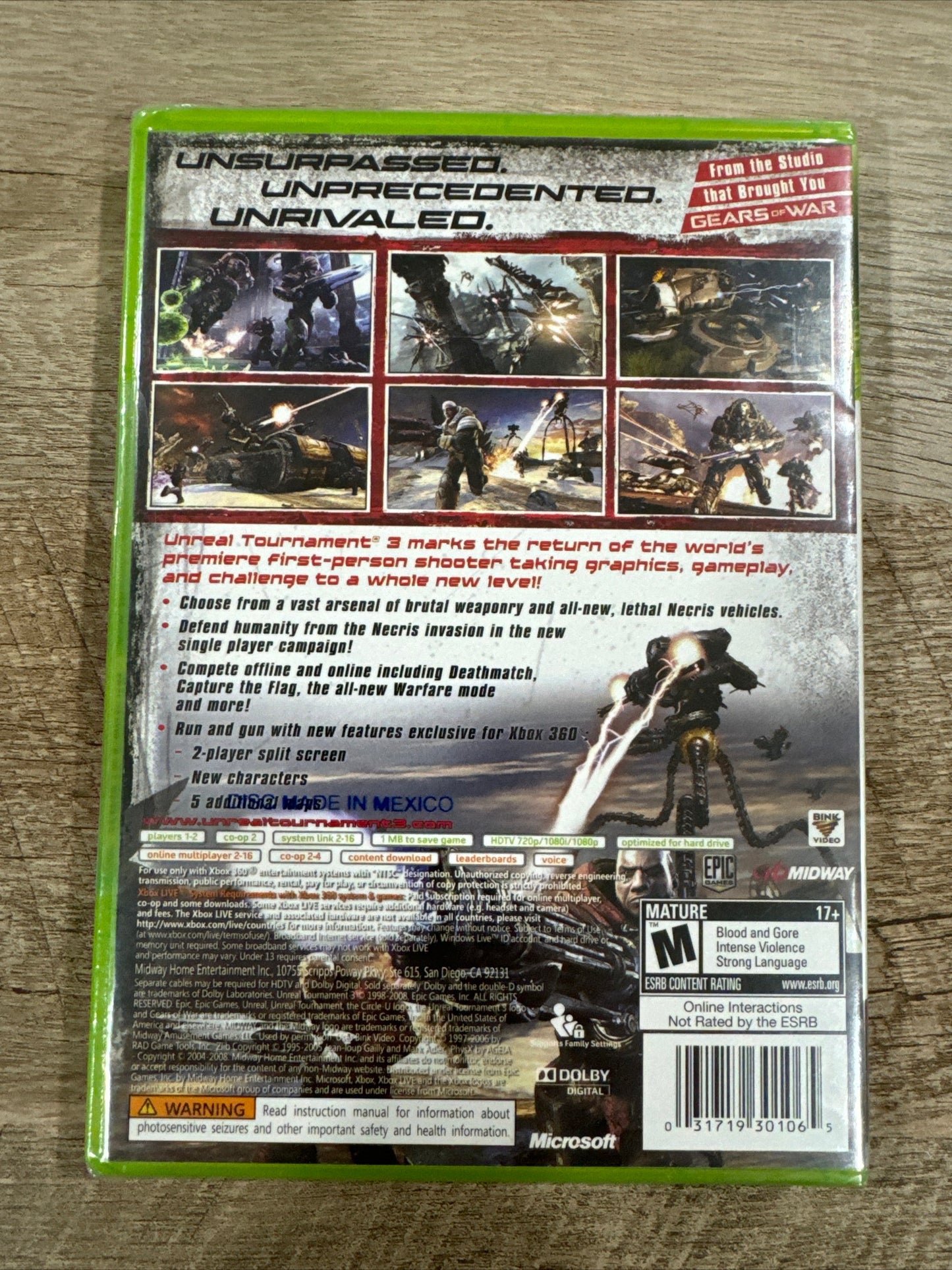 Unreal Tournament III - Xbox 360 - Brand New & Sealed