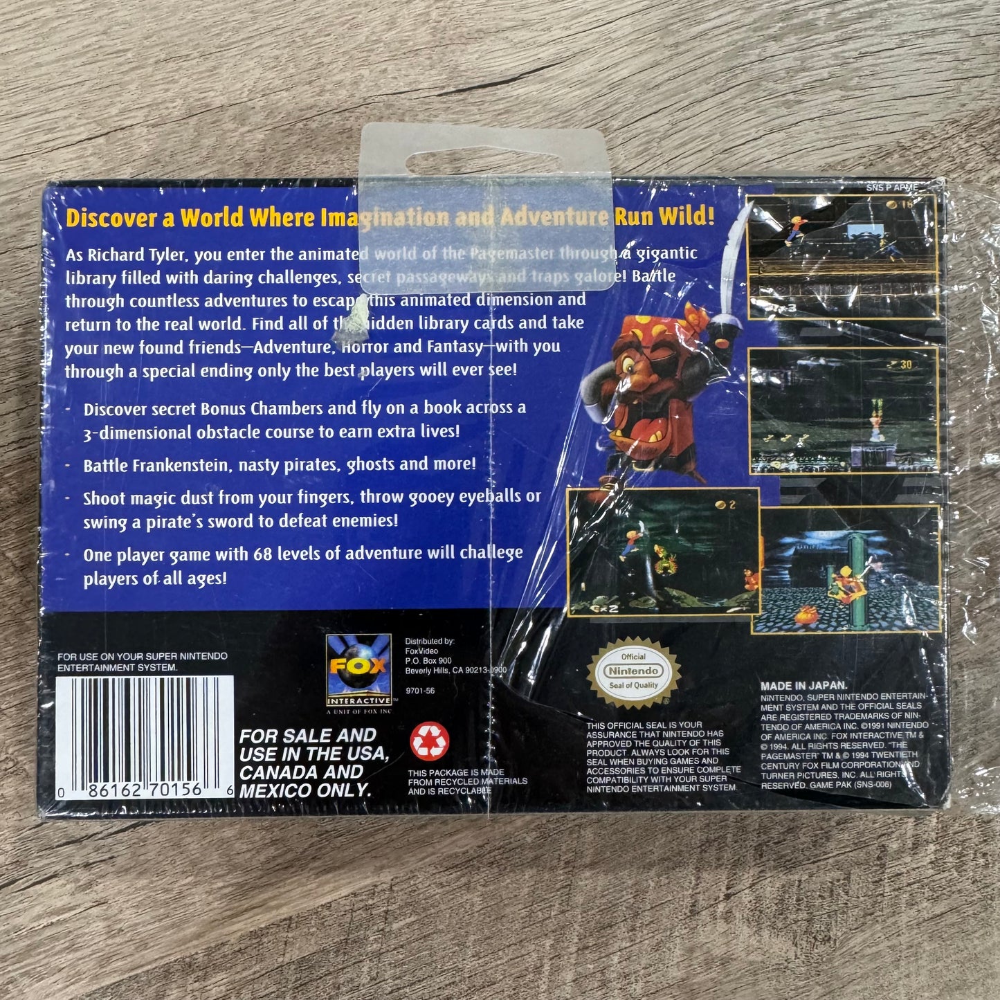 The Pagemaster (Super Nintendo, SNES) CIB Still W/ Great Seal & Truly Complete!