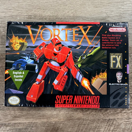 Vortex (Super Nintendo, SNES 1993)🔥Complete in Box CIB With Poster & Plastic!🔥