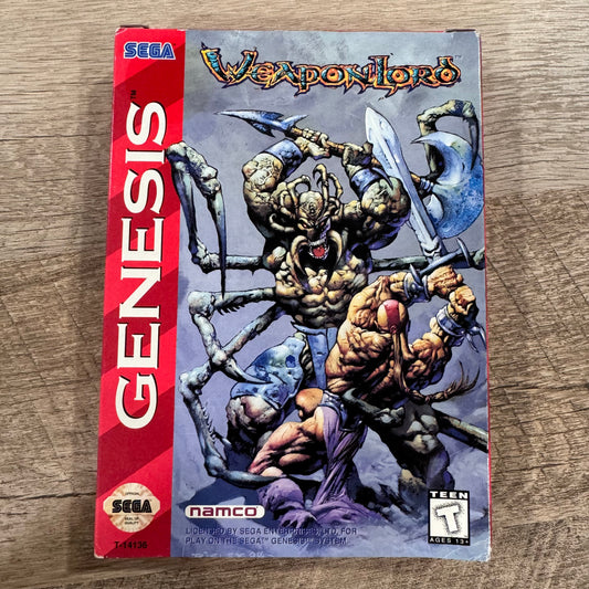 WeaponLord (Sega Genesis, 1995) Beautifully CIB W/ Box, Manual, Cart & Reg Card!