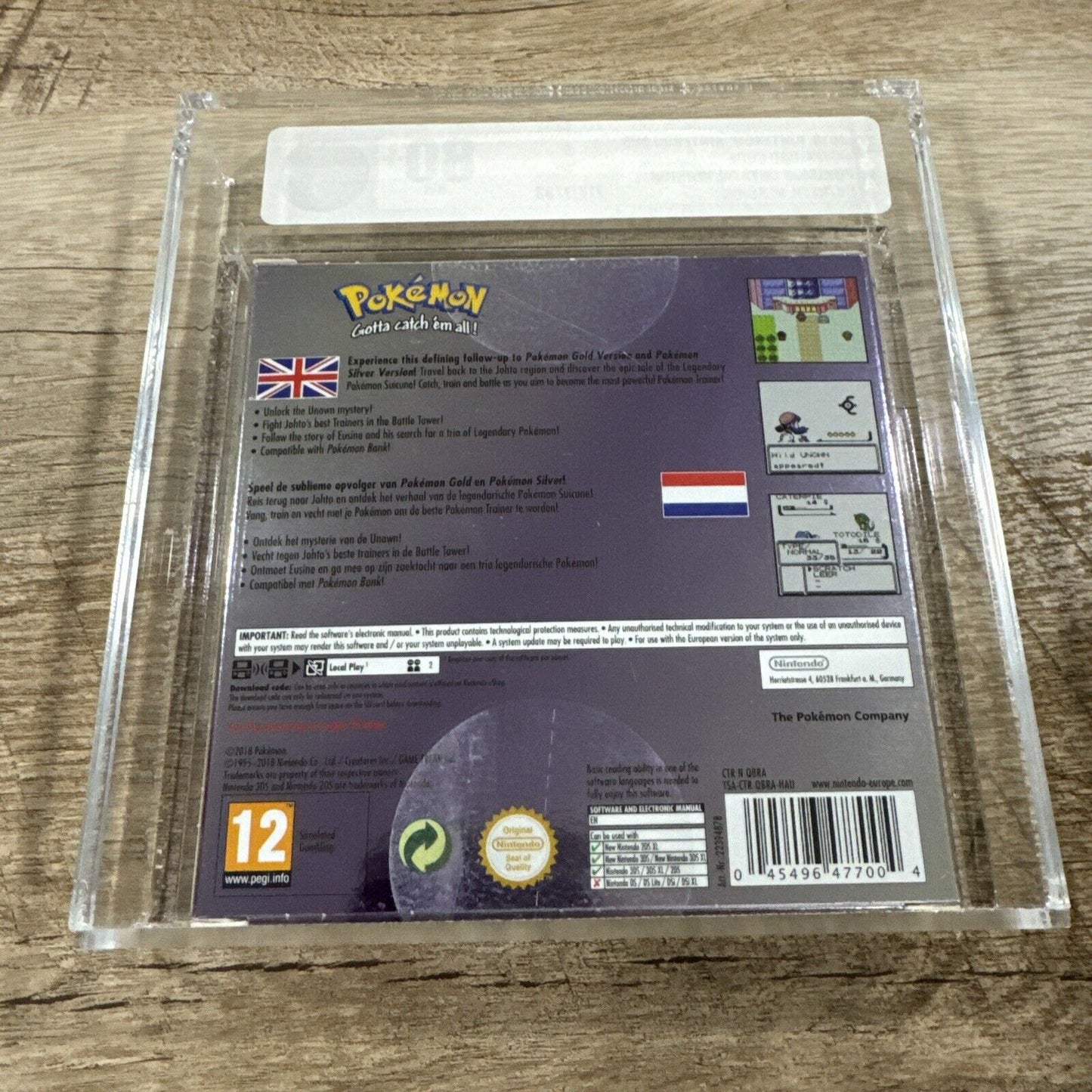 Nintendo 3DS Pokemon Crystal VGA/WATA Graded 80+ NM New Sealed