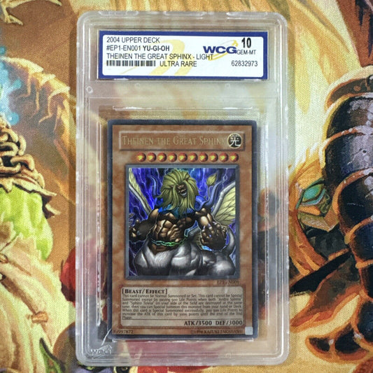 WCG GEM-MT 10: Theinen the Great Sphinx EP1-EN001 2004 Unlimited Ultra Rare YGO